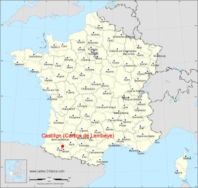 Carte de Castillon (Canton de Lembeye)
